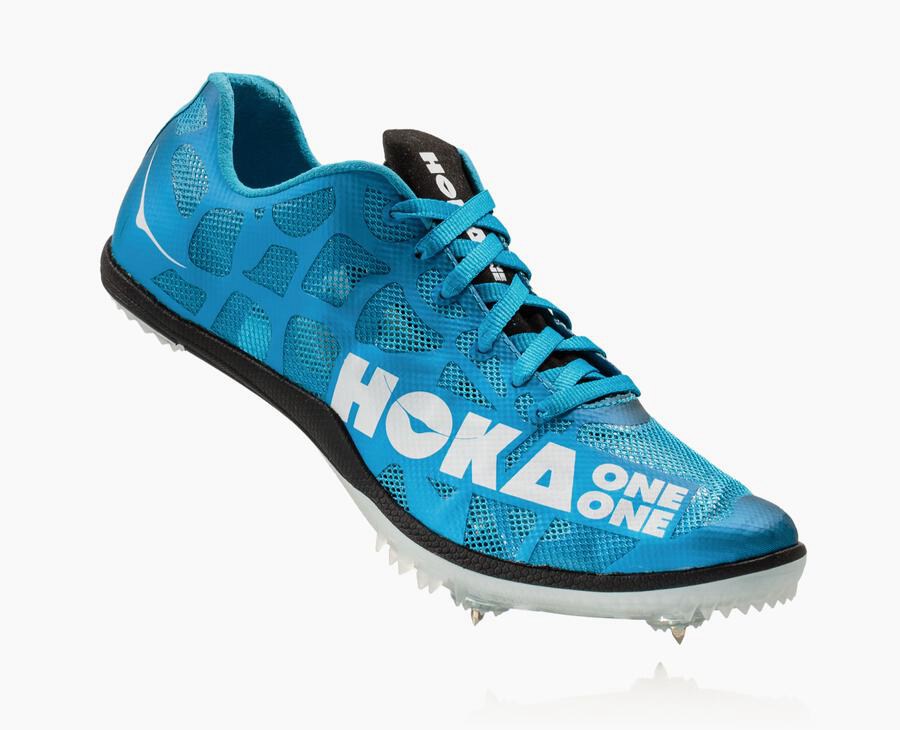 Spikes Atletismo Hoka One One Feminino Azuis/Branco - Rocket X - 807-RUXLQD